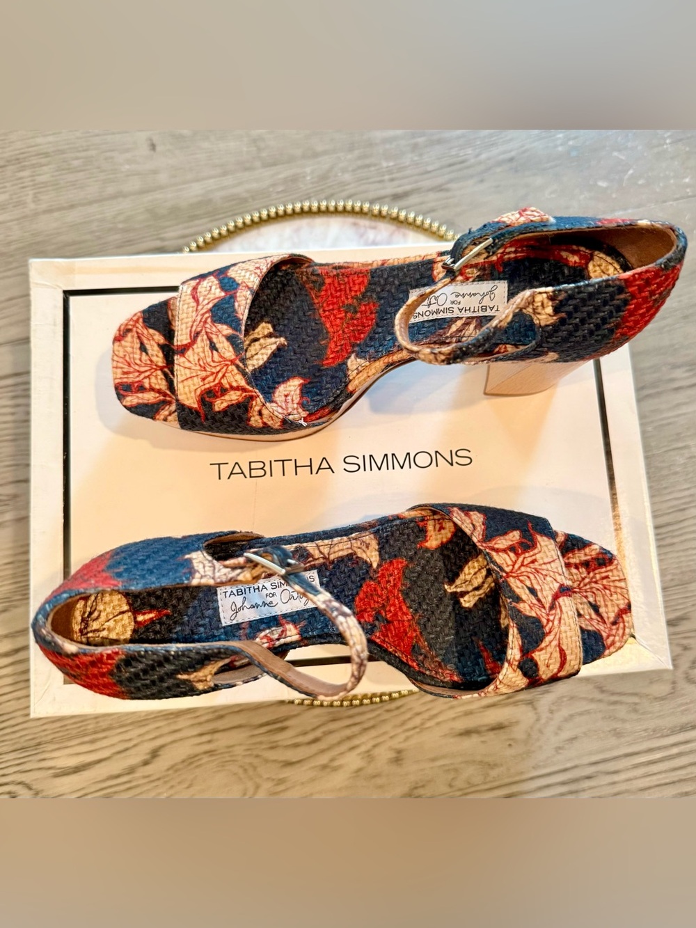 Tabitha Simmons LUXURY DESIGNER Floral Platform Sandals | Sz.EU 37/US 6.5 (NWB) - Picture 7 of 10